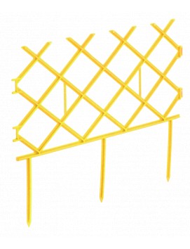 Забор декоративный пластиковый "Палисад" желтый